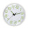 Silent Quartz Wall Clock 12in White Frame, Luminous, Battery Powered 10