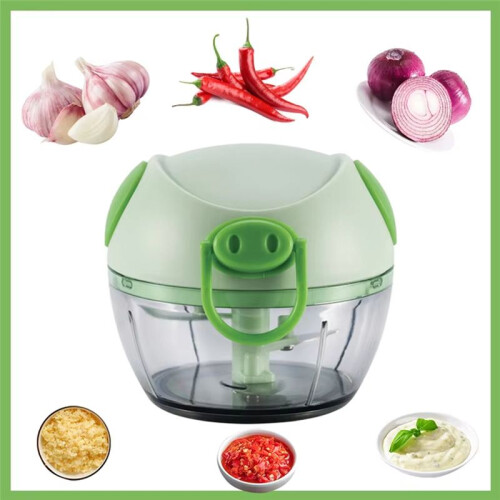 Portable Garlic Cutter - Manual Multi-Functional Vegetable Cutter for Kitchen, Small Garlic Machine for Easy Puree 2