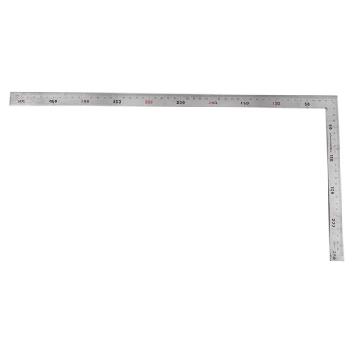 Stainless Steel 25x50cm 90 Degree Angle Try Square Ruler Measure Tool 2