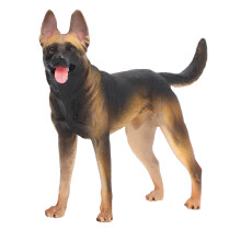 Lifelike German Shepherd Dog Model PVC, 15.3x11.5cm Educational Toy