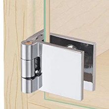 Set di 8 Cerniere per Porte nel Vetro, Morsetto Rettangolare Regolabile da 5 Mm un 8 Mm con Clip Singola per Cerniere per Porte nel Vetro 'Armadio