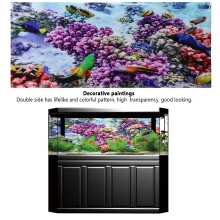 Decorative Aquarium Fish Tank Landscape PVC Sticker 61x30cm