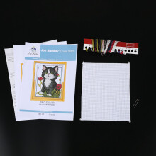 New Releases Stitch Kits Patterns Embroidery Kit - Flowers Puppy 14CT 1721cm