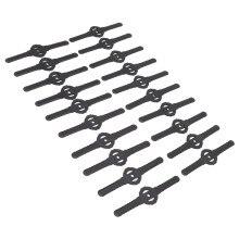 20Pcs Black ABS Lawn Mower Blades for Lithium Grass Trimmers, 14x3.3cm