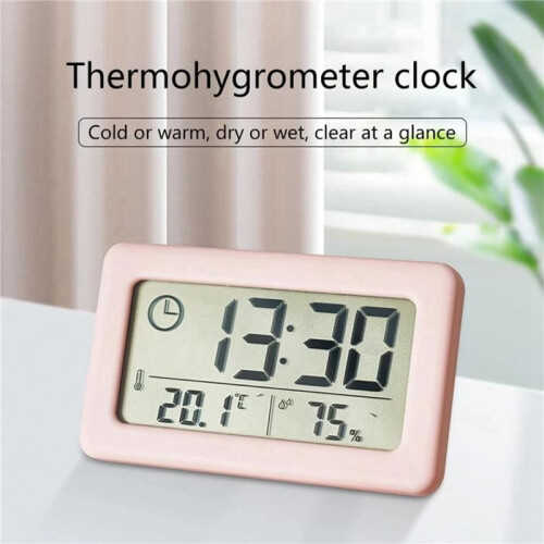 2X LED Digital Clock Electronic Digital Screen Desktop Clock for Home Office Backlight Snooze Data Calendar Clocks - 1