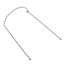 Plant Support Stake, 24-Pack Half Round Metal Garden Plant Supports, Green Garden Plant Support Ring, Garden Border