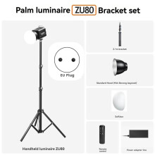 80W COB Camera Light with Stand 2500-6500K Video Dimmable Photographic LED Light for Photo Studio Film EU PLUG