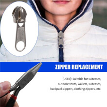 Kit de ReparacióN de Cremallera de 194 Piezas, Reemplazo de Cremallera Deslizante de Repuesto con 2 Alicates, para Prendas, Bolsos, Chaquetas,