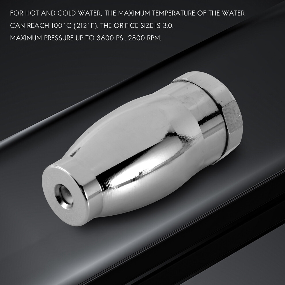 Turbo Nozzle For Pressure Washer, Rotating Nozzle For Hot And Cold Water, 1/4 Inch Quick Connect, Orifice 3.0, 3600 Psi 6033278841161