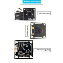 Módulo de Cámara USB HD de 2 MP, Gran Angular de 130, 60 Fps, Listo para Usar con Dos Micrófonos Digitales para Visión de Productos.