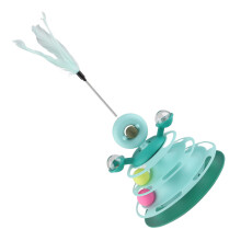 Model 4-Layer Cat Ball Tower Toy Mint Green Catnip