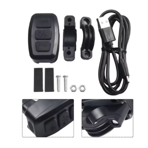 Feature Packed Remote Motorcycle Bike Handlebar Media Controller Designed for Lasting Use and Safe Convenient Riding 1