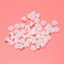 Plastic Round Shaped Cover Screw Cap Lid White 200Pcs for 5mm Dia Hole