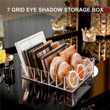 3X Eyeshadow Palette Organizer- 7 Sekcji Podzielona Makijaż Akrylowa Paleta Organizator Uchwyt do MakijażU KosmetykóW Vanity