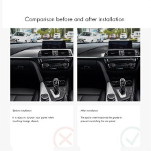Dashboard Cover Stickers Real Carbon Fiber for 3 4 Series F30 F32 F34 RHD Air Condition Outlet Panel Trim Strip