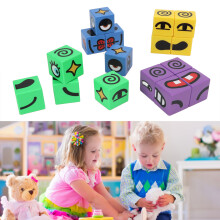 Expressions Matching Cube Toy for Kids, ABS, 3+