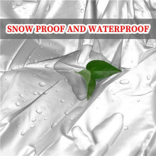 2X Snowmobile Cover Waterproof Dust Trailerable Sled Cover Anti-UV Winter Motorcyle Outdoor Silver 145X51X48cm