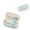 Large Capacity Light Blue Canvas Pencil Case with Dual Zippers, 220*110*70mm 1