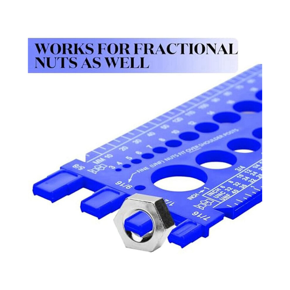 2Pc Nut Bolt Thread Gauge Checker Bolt Size And Thread Gauge Bolt Nut Thread Measure Gauge Bolt And Nut Identifier 6031466181310