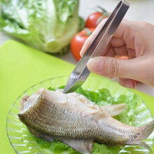 (2 Pezzi) Pinzette Professionali per Pesce nel Acciaio Inossidabile con Lisca di Pesce, Strumento per Frutti di Mare da Cucina