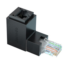 RJ45 Male to Female Ethernet Adapter Network Extender 90 Degree Right Bend for CAT5E CAT6 CAT8 Ethernet Cable Connector