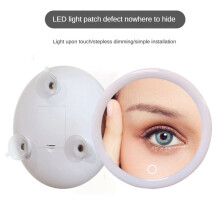2 Pcs 10X Magnifying Mirror with Light Makeup Mirror with Lights Compact LED Magnified Mirror for Bathroom,Bedroom,Hotel