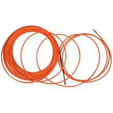 2 Stücke 4mm 15 Meter Orange Fuehrungsvorrichtung Nylon Elektrische Kabel Push Pullers Kanal Schlange Rodder Fisch Band Draht