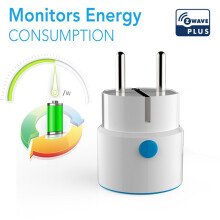 2X Coolcam Home Automation Z-Wave Plug Zwave Appliance Module /Off Plug-in Outlet with Home Alarm System EU Plug