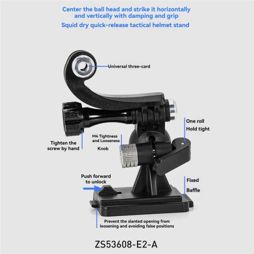 Helmet Fix Mount Base 360 Adjustable Quick Release Base Adapter for  13/12/ ACTION 5/4/ 2