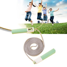 Corde à sauter pour fitness - corde de comptage, réglable, 2,8 m, poignée en coton et mousse