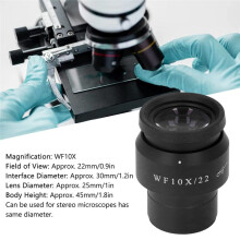 2PCS WF10X/22 Microscope Wide Angle Eyepiece Ocular Eyepoint Lens Adjustable Field 30mm Widefield Microscope Eyepiece