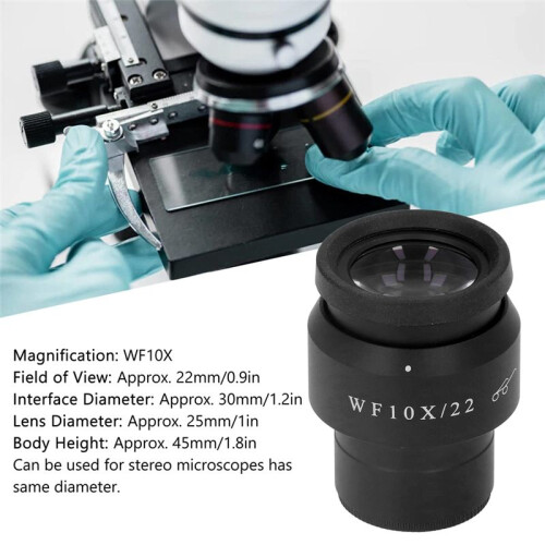 2 Microscopios WF10X/22 con Ocular Gran Angular y Lente Ocular de Campo Ajustable de 30 mm.