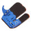 Blue Leather Archery Finger Tab for Right Hand, Fits 20-21cm Palm 1