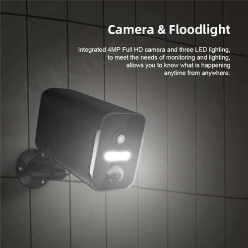 4G SIM Battery Powered Security Spotlight Camera 4MP Floodlight Camera PIR Detection Outdoor Wireless CCTV Camera 2