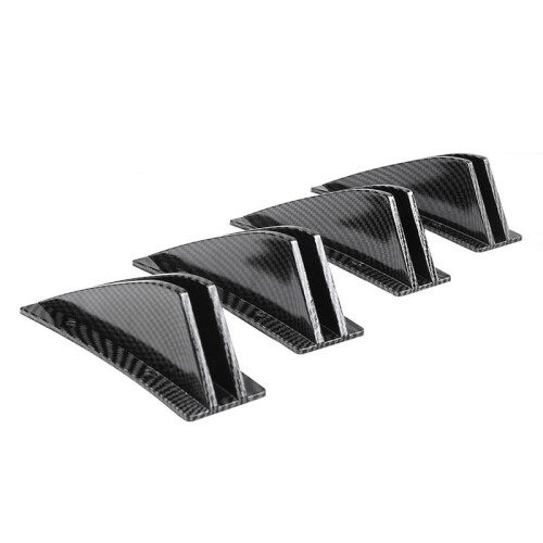 Universal 4Pcs/Set Car Rear Bumper Diffuser Spoiler ABS Anti-Collision Rear Bumper Lip Diffuser A 2