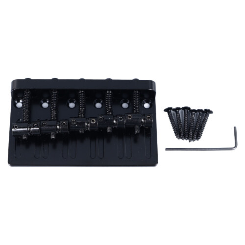 5-String Bass Bridge, Thickened Tailpiece, Black 2