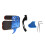 Blue Leather Archery Finger Tab for Right Hand, Fits 20-21cm Palm 2