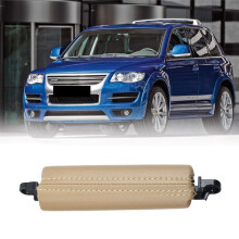 Car Interior Door Pull Handle Trim 7L6867161 for 2003-2010 Side Door Handle Inner PU Leather LHD RHD Beige
