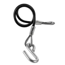 Trailer Safety Towing Cable with S Hook 3500lbs Load Bearing 70CM Maximum Extension Length Spring Towing Rope for RV