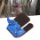 Blue Leather Archery Finger Tab for Right Hand, Fits 20-21cm Palm 14