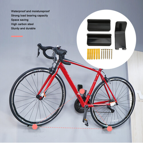 High Carbon Steel Waterproof Wall Bike Rack, Strong Load, Space Saving (14x7.5x6.5cm) 2