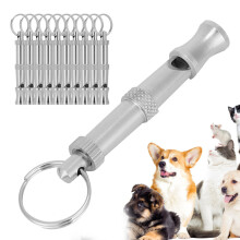 10PCS Stainless Steel Dog Whistle Trainer Sound Waves | Adjustable, Compact