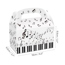 12 Stuks Pianomuziekfeestmuzieknoten Thema Snoepdoos Jongen Meisje Verjaardagsfeestdecoraties Babyshower Kinderen Gunsten Geschenken