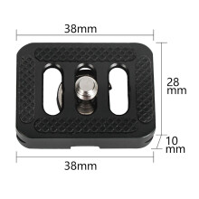 Piastra Un Sgancio Rapido per Treppiede Sirui con Teste Un Sfera C-10, C-10X, E-10, E-20 4 Pezzi