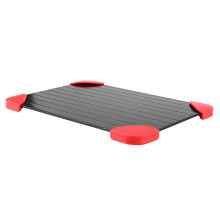 Rectangle Rapid Thaw Plate – Aluminum, Black+Red, 23x16.5cm