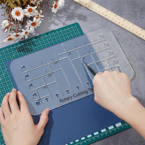Boxy Bag Making Templates Acrylic Cutting Templates with Scale Bag Maker Boxed Bottom Cutting Template 2