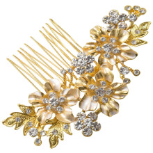 BröLlop Brudkammar Vintage Imitation Kristall HåRnåLar Balsmycken Guld Silver BlommöNster HåRaccessoarer Pins Dam Guld