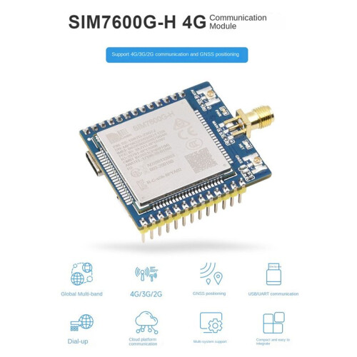 Waveshare MóDulo de ComunicacióN SIM7600G-H 4G con Antena FPC ...