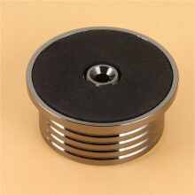 2X Stabilisateur Universel de Platine de Disque de Lecteur de Disque Vinyle LP 50Hz avec Pince de Poids en Alliage D'Aluminium de Niveau, Noir