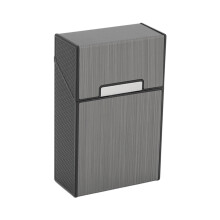 Waterproof Aluminum Alloy Cigarette Case with Magnet Closure, Black, 31x60x93mm
